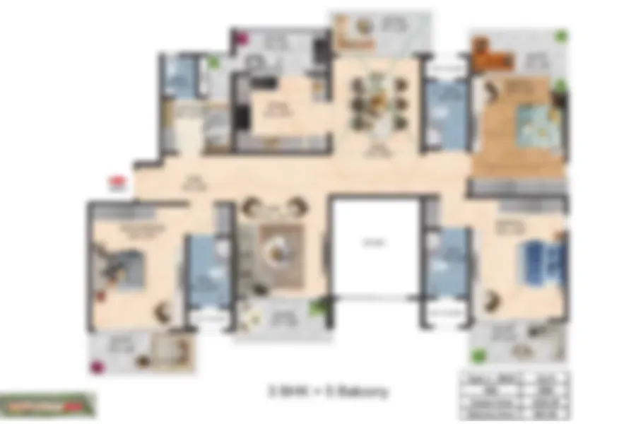 snn bellahalli 1.5 bhk floor plan